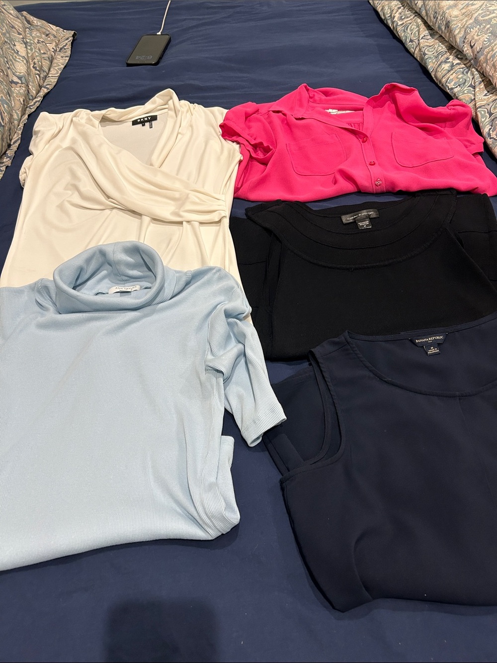 Banana Republic Loft Ann Taylor DKNY Mixed Lot of Medium Shirts